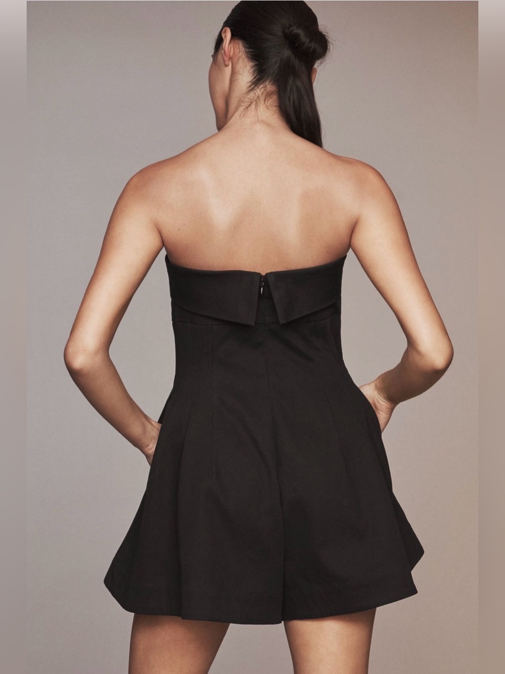 Strapless Black Mini romper NWT size 8 - Picture 3 of 5